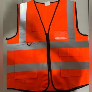 High-Visibility Orange Safety Vest